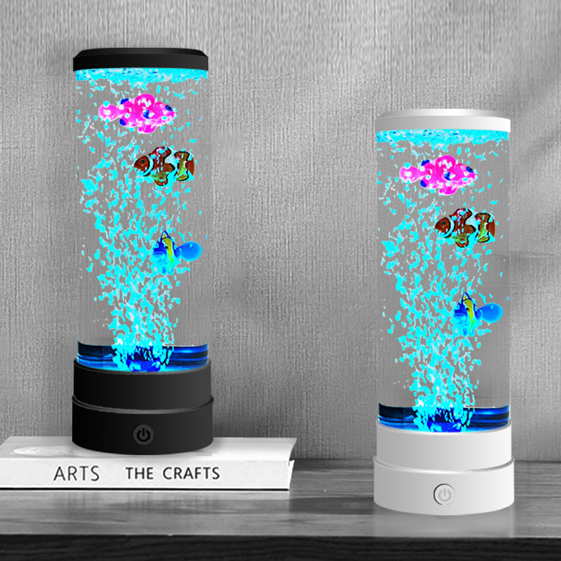 Art Craft Christmas - سمكة فقاعية LED متعددة الألوان محاكية