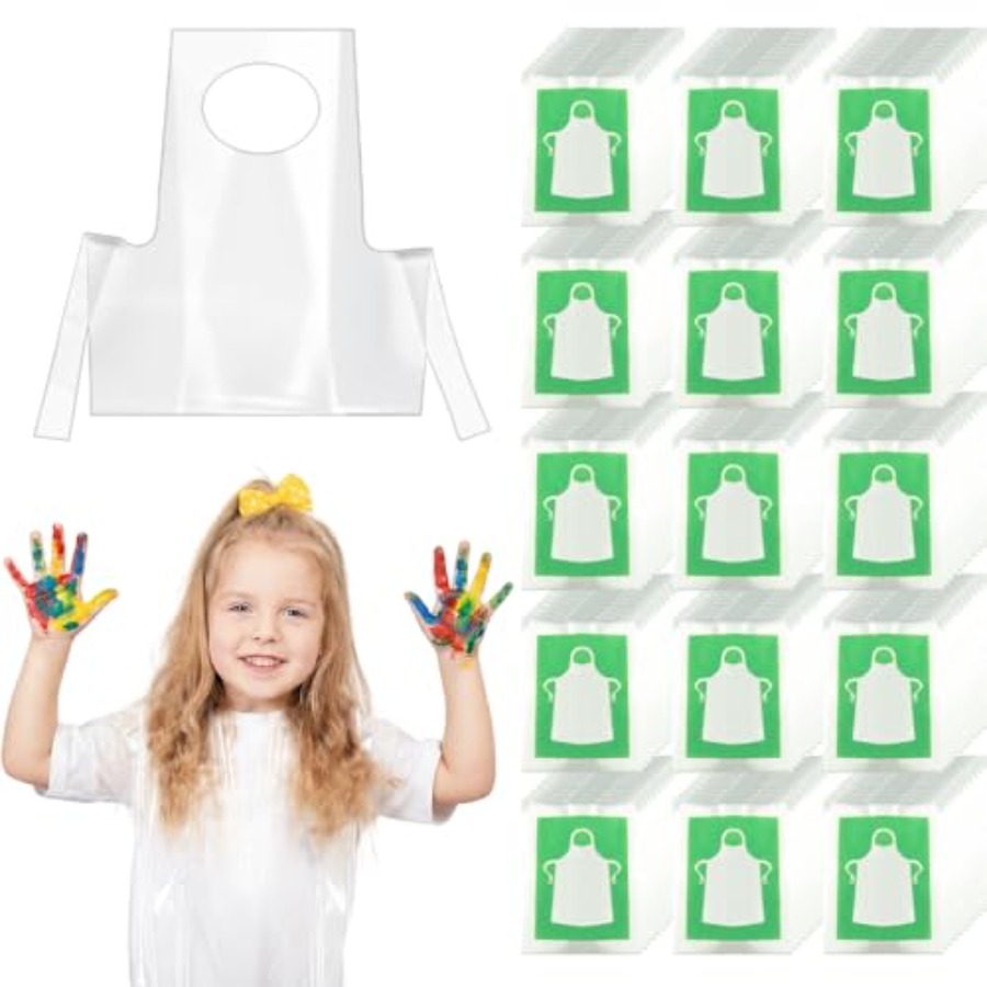 Art Craft Toddler - HKACSTHI مريلات بلاستيكية للاستخدام مرة واحدة