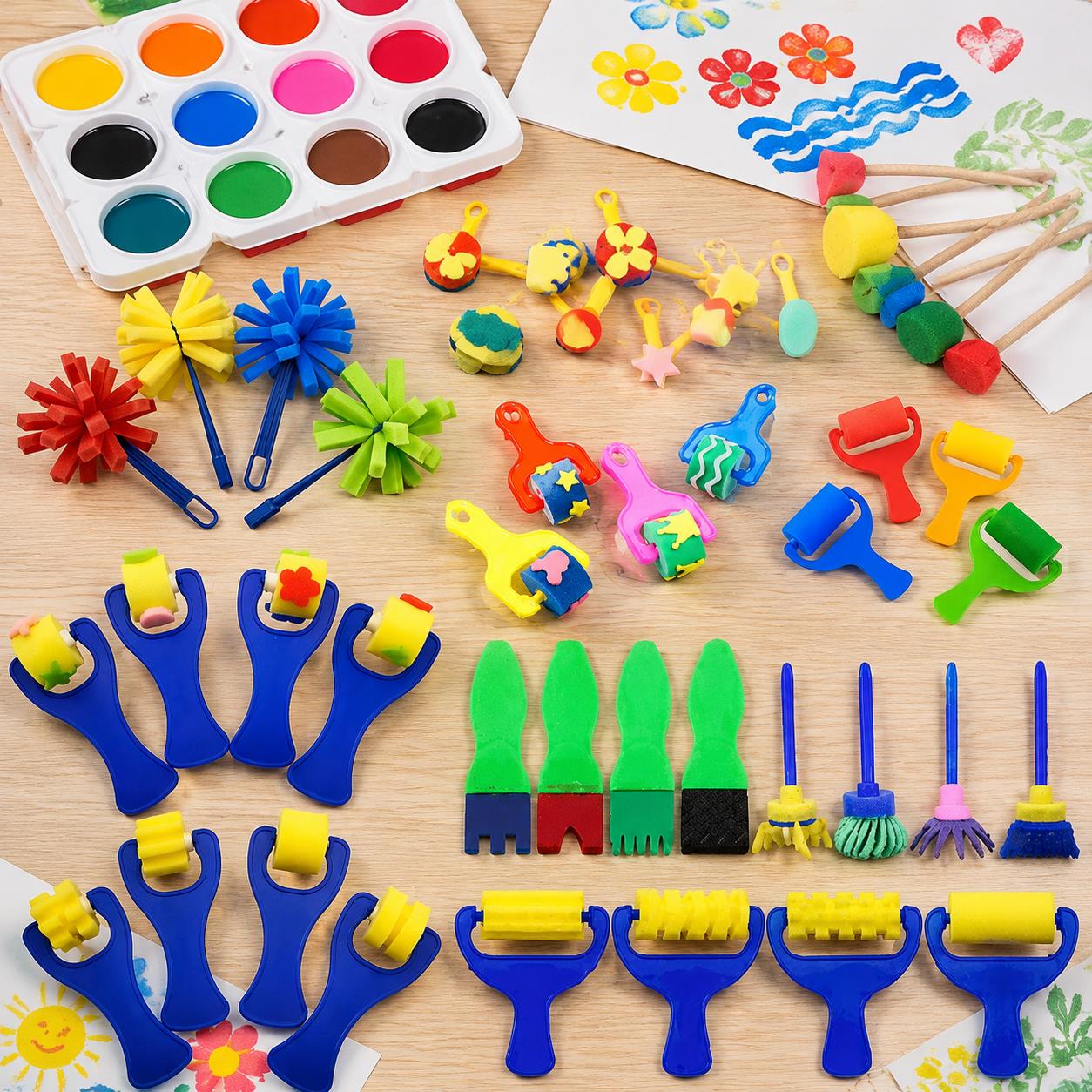 Art And Craft Studio - مجموعة إسفنجات وفرش رسم بالجملة -