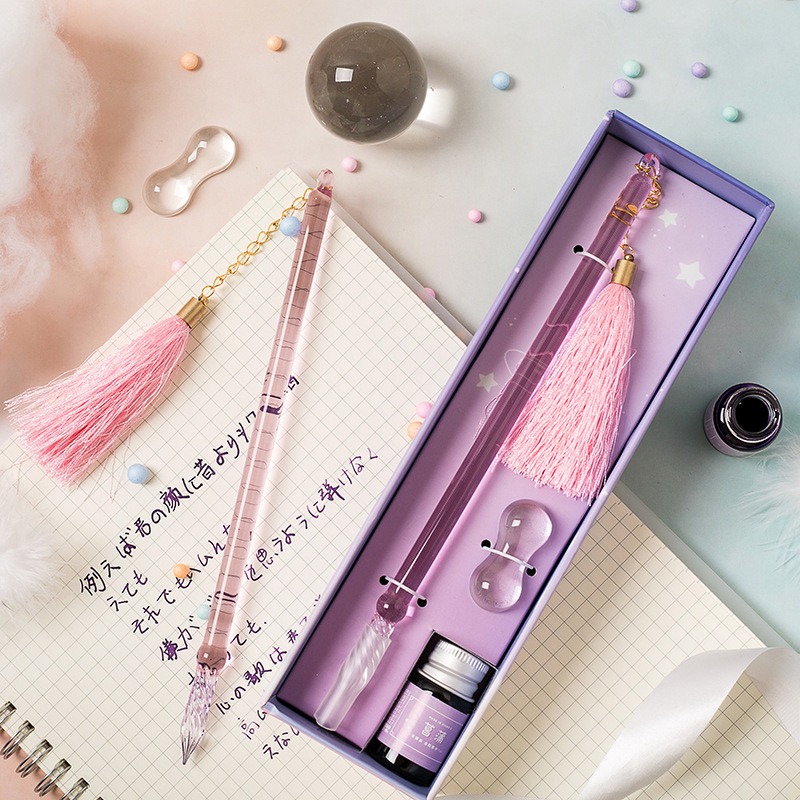 طقم قلم زجاجي للخط العربي مع ح - مراجعة Calligraphy Pen Set وسعره