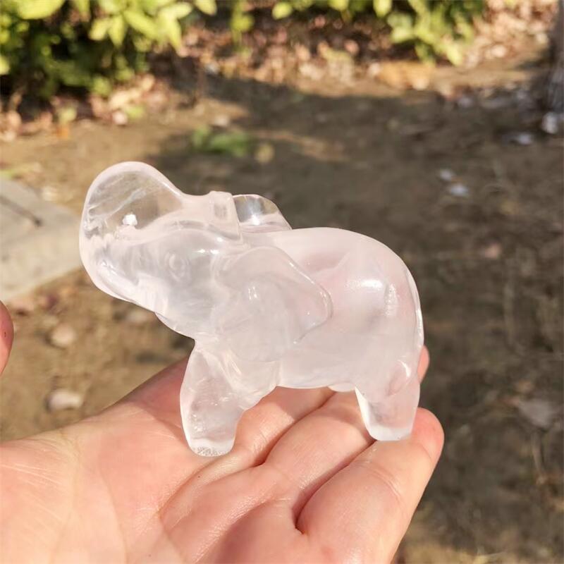 تمثال فيل من الكوارتز الطبيعي  - مراجعة Art Craft Elephant وسعره