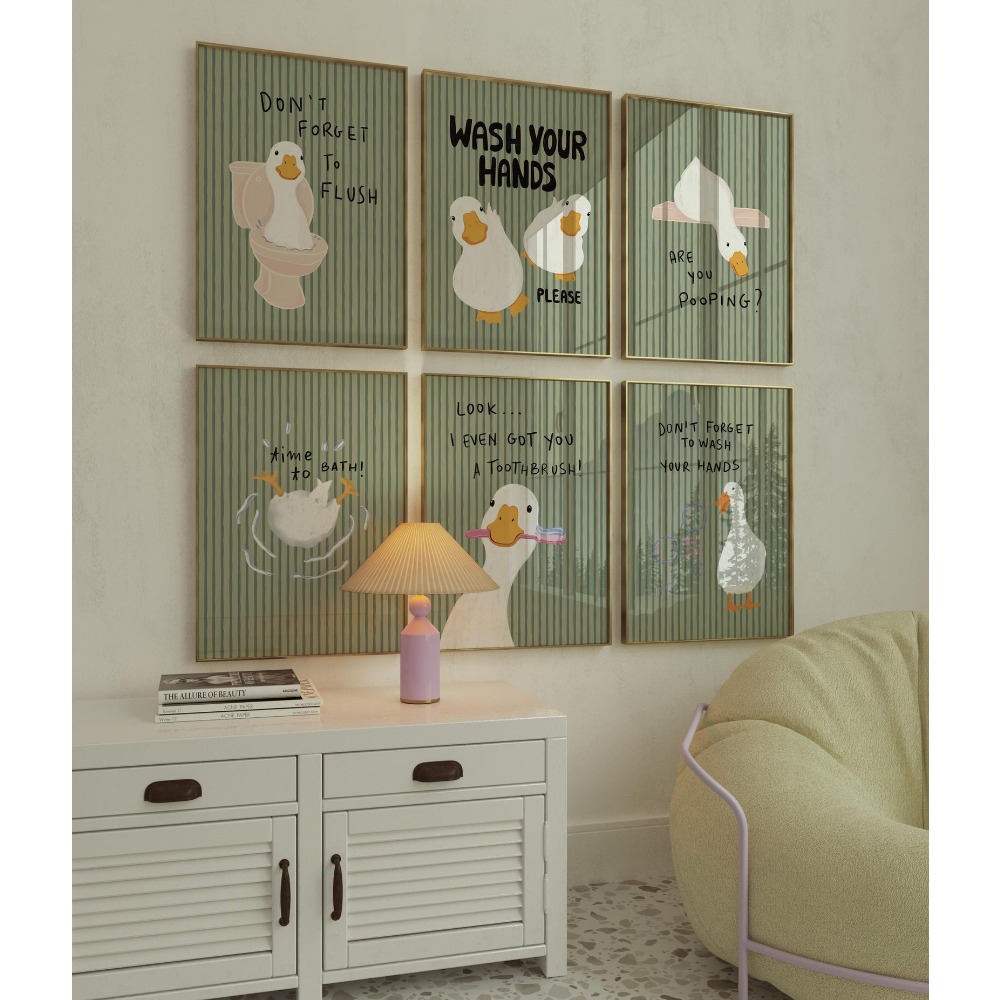 لوحة فنية جدارية للحمام بدون إ - مراجعة Art Craft Duck وسعره