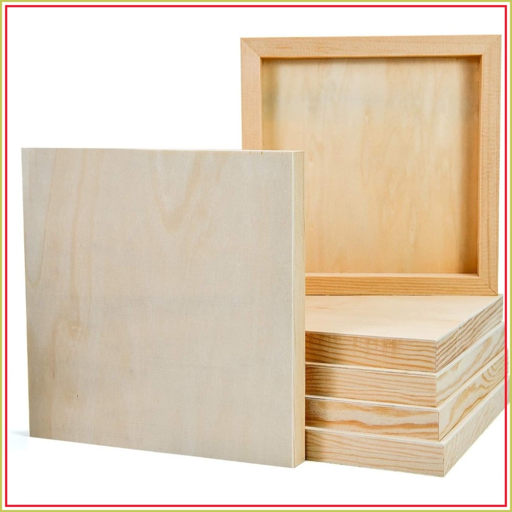 6 قطع ألواح خشبية غير مكتملة ا - مراجعة Art Craft Board وسعره