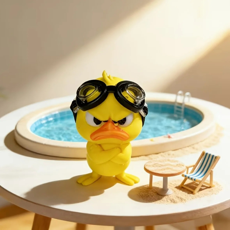 تمثال بطة غاضبة مع نظارات سباح - مراجعة Art Craft Duck وسعره