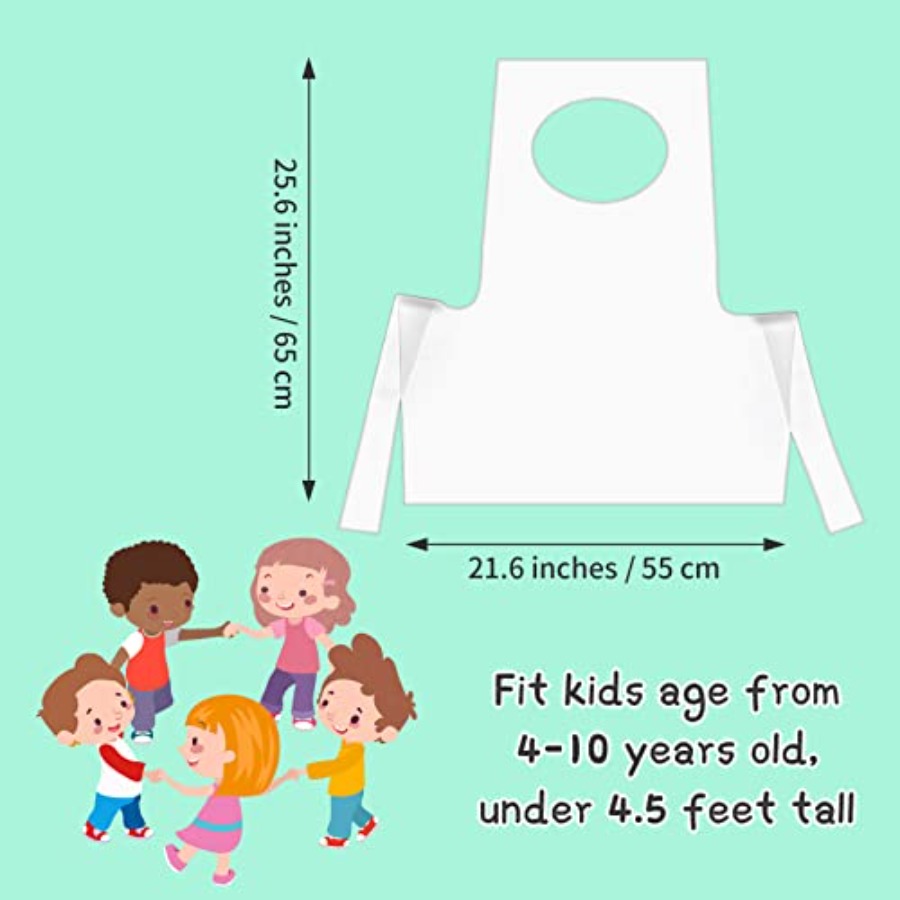 HKACSTHI مريلات بلاستيكية للاس - مراجعة Art Craft Toddler وسعره