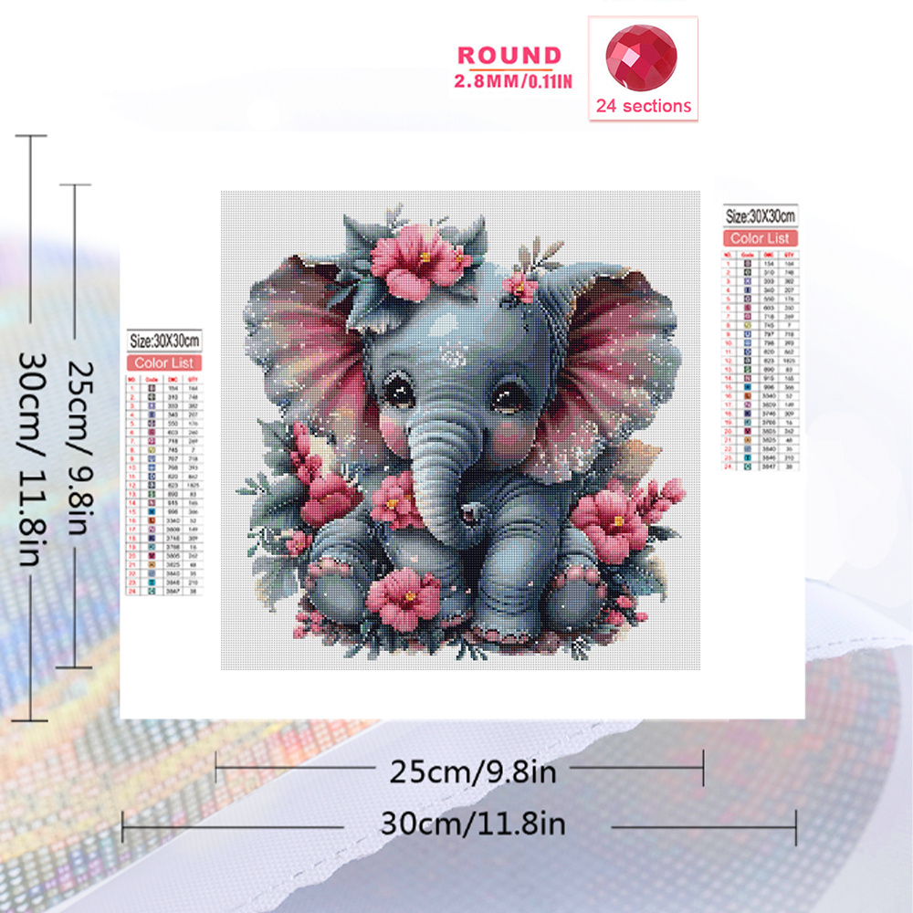 لوحة ماسية ، فسيفساء فيل ، تطر - مراجعة Art Craft Elephant وسعره
