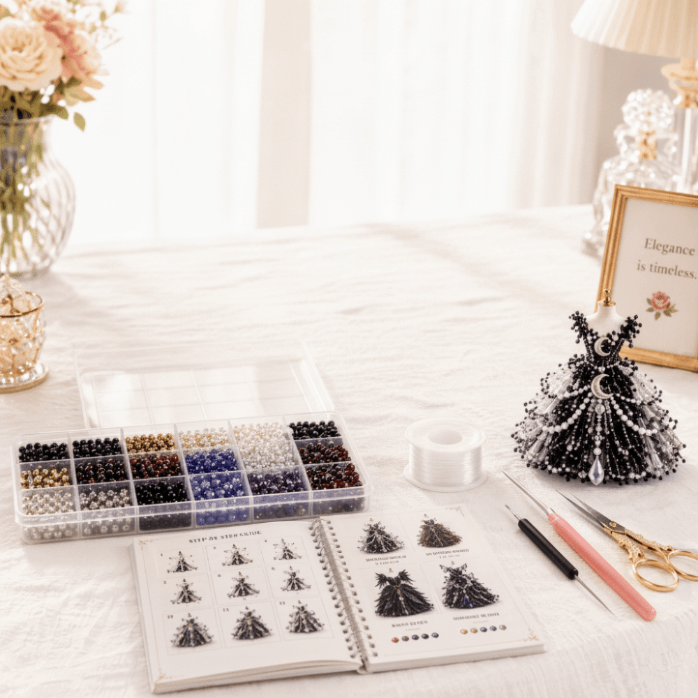 طقم فستان مزين بالخرز الصغير ث - مراجعة Art Craft And Design وسعره