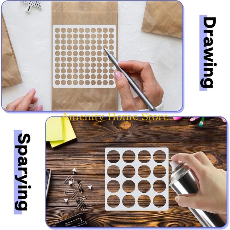حزمة استنسل رسم منقطة بتصميم د - مراجعة Art And Craft With Paint وسعره