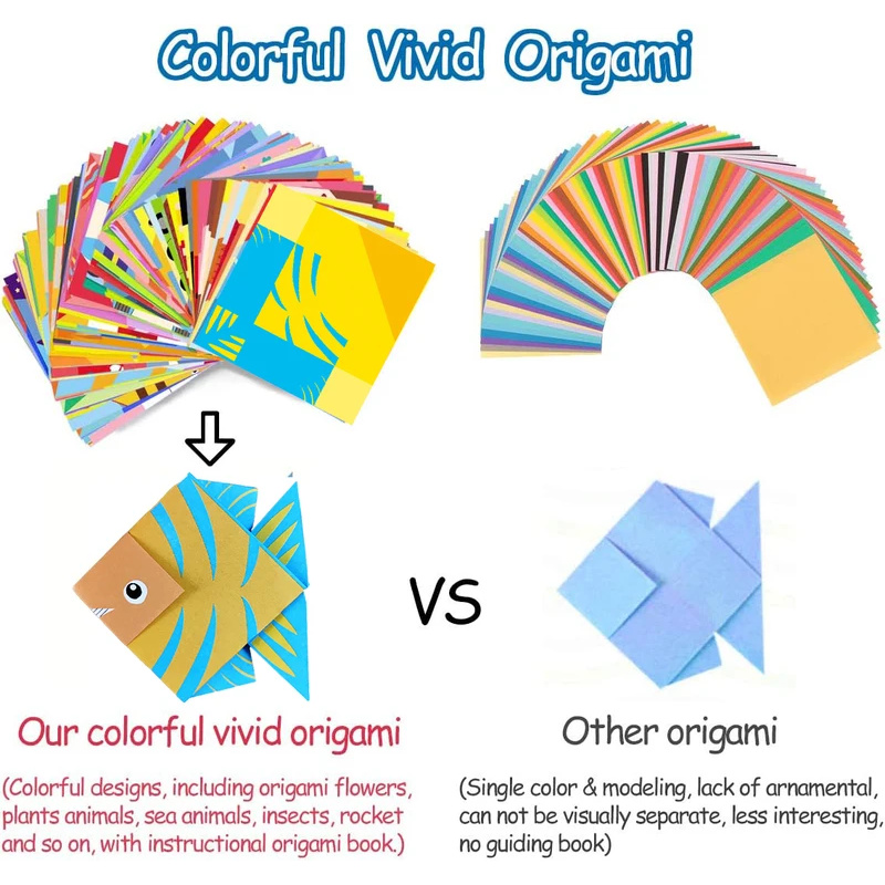 مجموعة أوريجامي مع 30/96 ورقة  - مراجعة Art Craft Kits For Kids وسعره