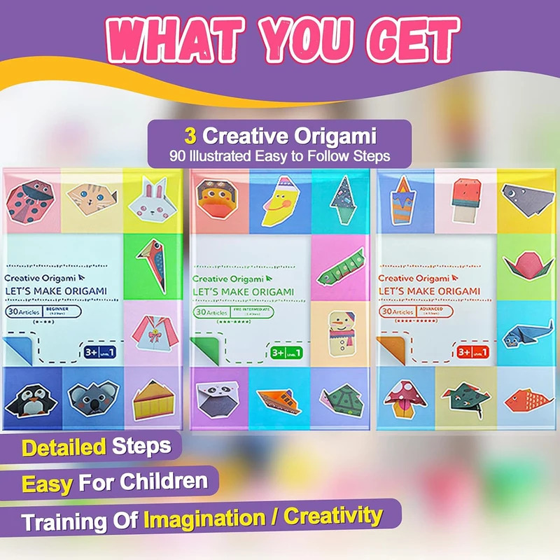 مجموعة أوريجامي مع 30/96 ورقة  - مراجعة Art Craft Kits For Kids وسعره