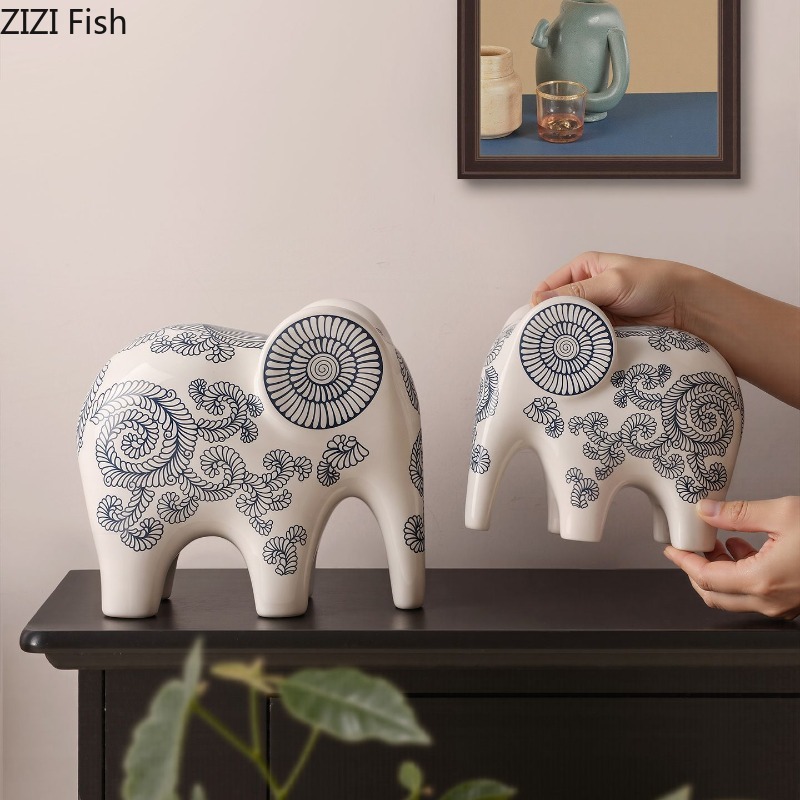 تمثال فيل سيراميكي جديد بالنمط - مراجعة Art Craft Elephant وسعره