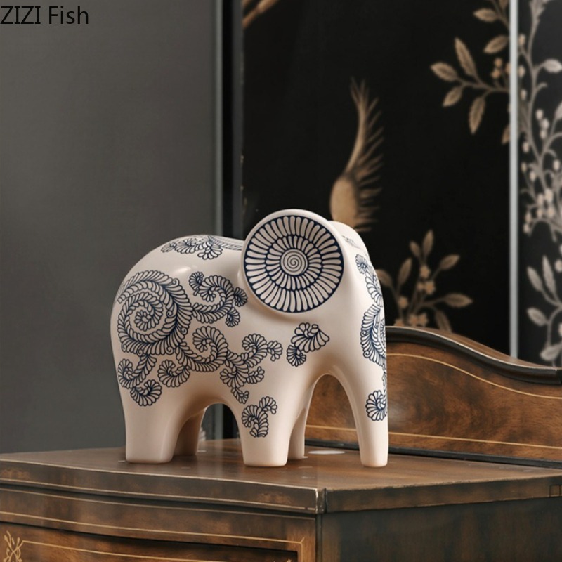 تمثال فيل سيراميكي جديد بالنمط - مراجعة Art Craft Elephant وسعره