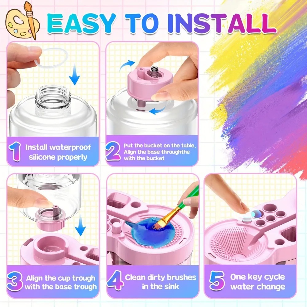 أداة تنظيف فرش الرسم متعددة ال - مراجعة Art And Craft With Paint وسعره