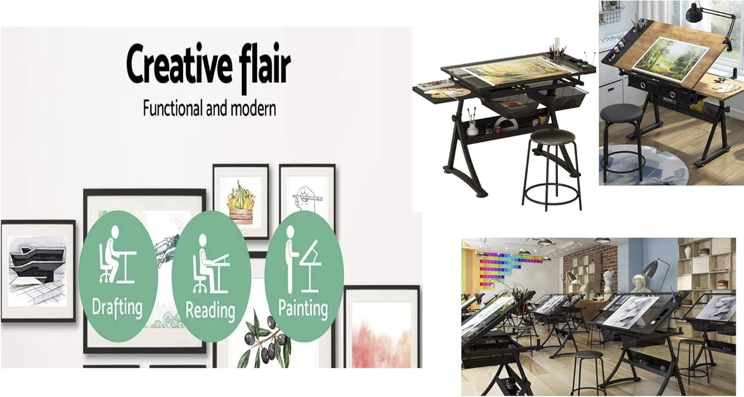 طاولة رسم زجاجية للرسم الفني - - مراجعة Art And Craft Studio وسعره
