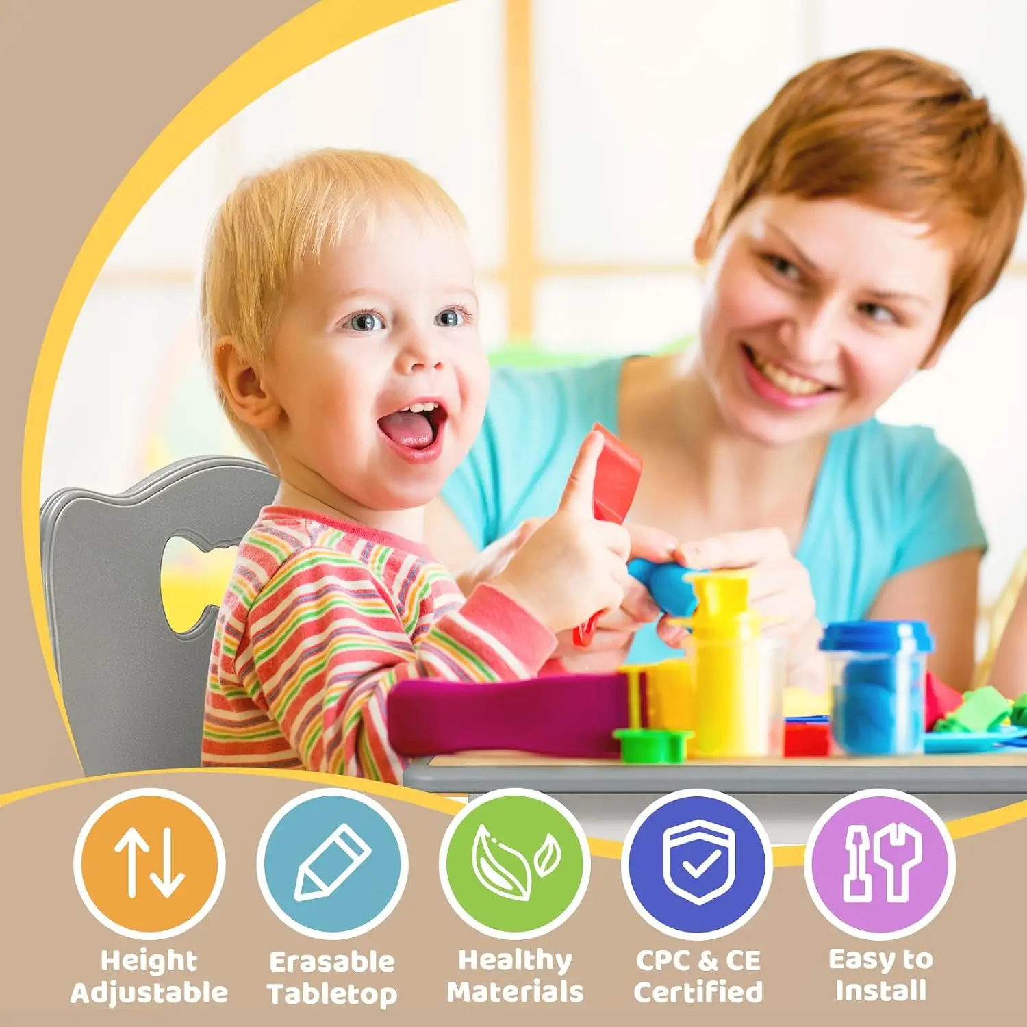 طاولة أطفال مع 4 كراسي للأعمار - مراجعة Art Craft Toddler وسعره