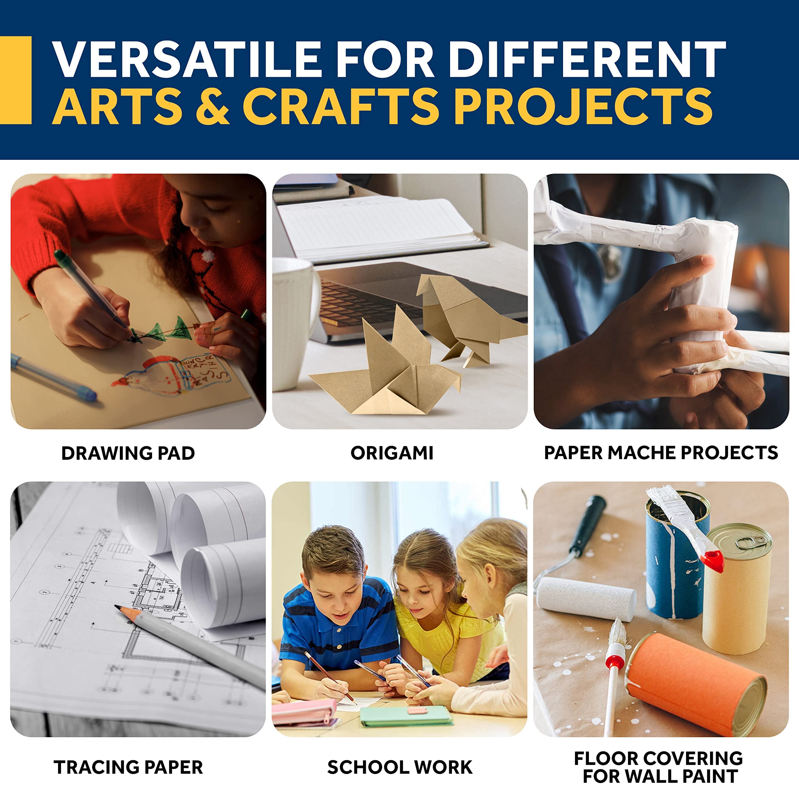 براون كرافت ورقة مثالية للهداي - مراجعة Art Craft Recycled Materials وسعره