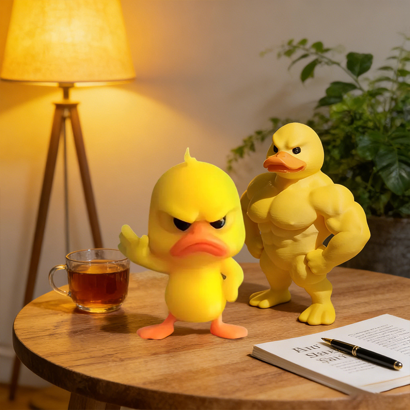 تمثال بطة عضلات/غاضبة - ديكور  - مراجعة Art Craft Duck وسعره